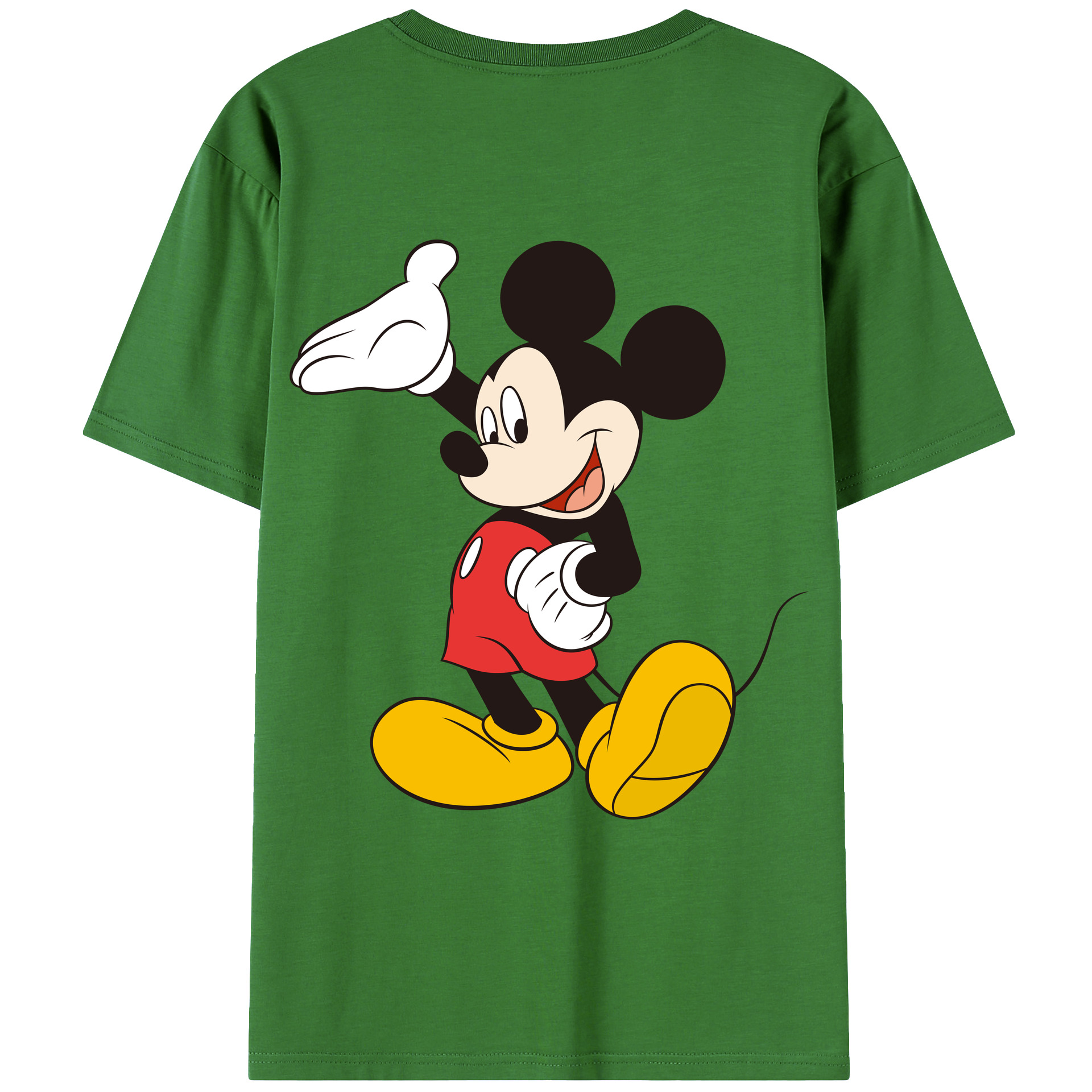 （画像用） ミッキーマウス Mickey Mouse レディース半袖Tシャツ(バックプリント)